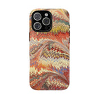 Orange, Rust, + Gold Marbled Phone Case — Dual Layer - Tough Protective Phone Cover