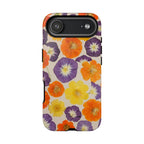 Orange, Purple, +Yellow Floral - Dual Layer Phone Cases