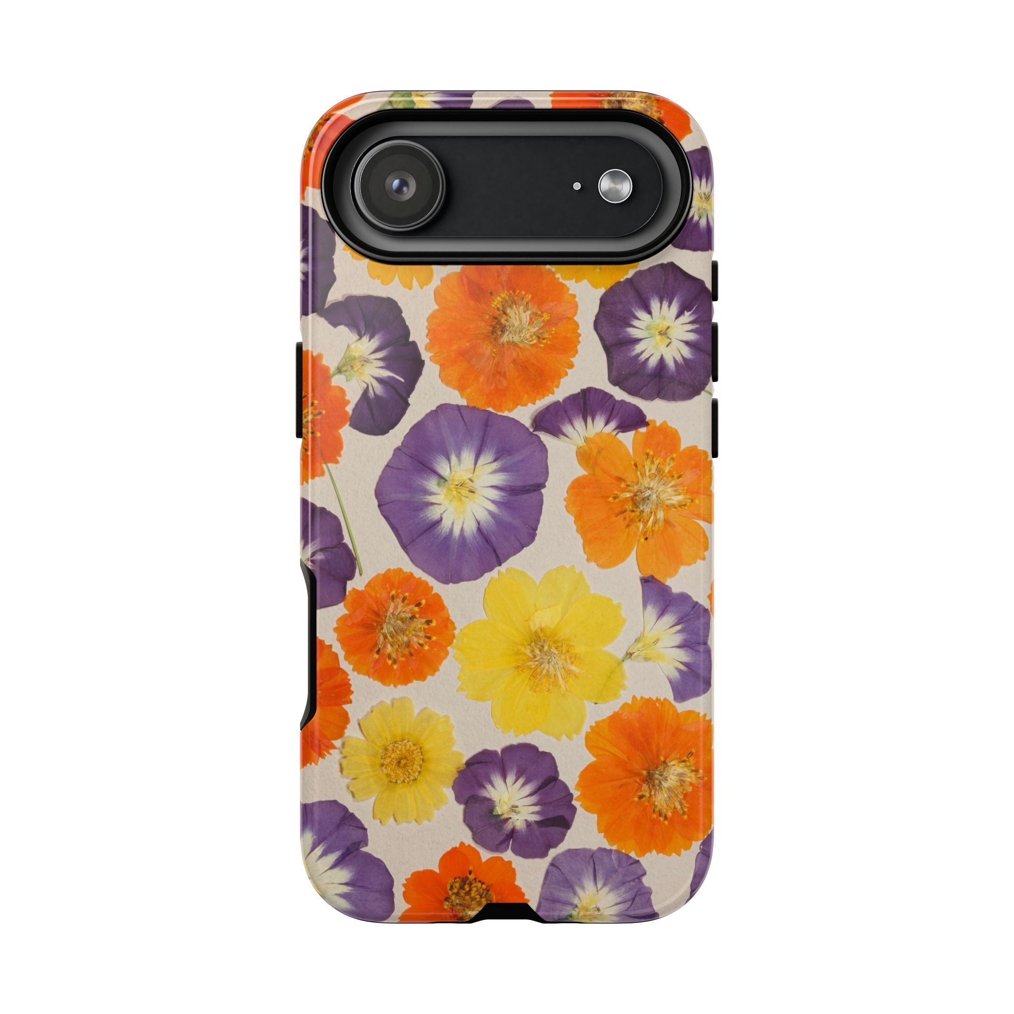 Orange, Purple, +Yellow Floral - Dual Layer Phone Cases