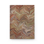 Italian Marble Hardcover Journal Matte, Brown Hand-Painted Design, Artistic Notebook, Writing Diary, Lined Pages