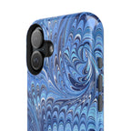 Blue Marbled Swirl Phone Case - Dual Layer Case