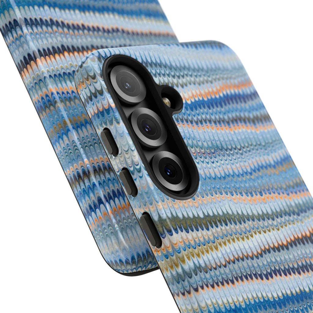 Blue Marbled Phone Cases iPhone + Samsung - all models, Vintage Marbled Design - Tough Cases