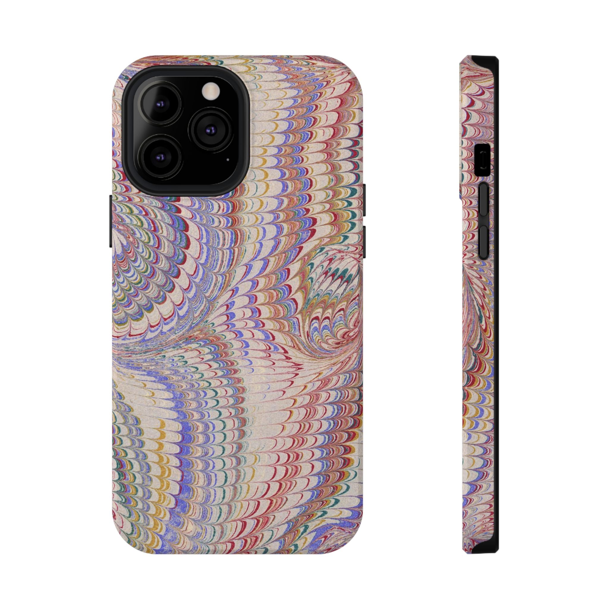Pink and Lavender Pastel Italian Vintage Feathered Design iPhone17 + Many Makes and Models of Phone Cases