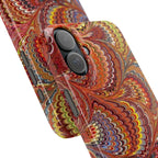 Italian Marbled Design, Red and Blue Pallet