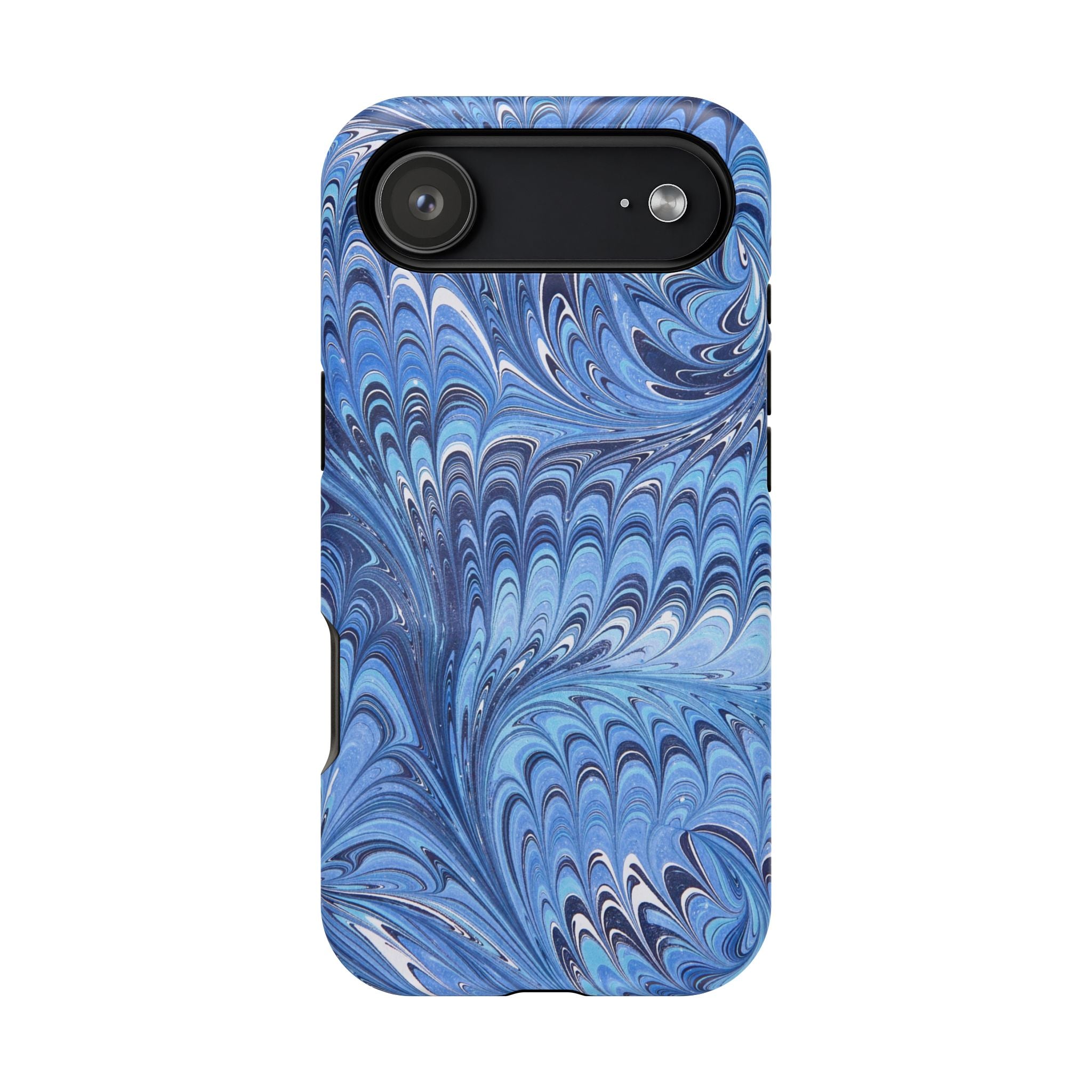 Blue Marbled Swirl Phone Case - Dual Layer Case