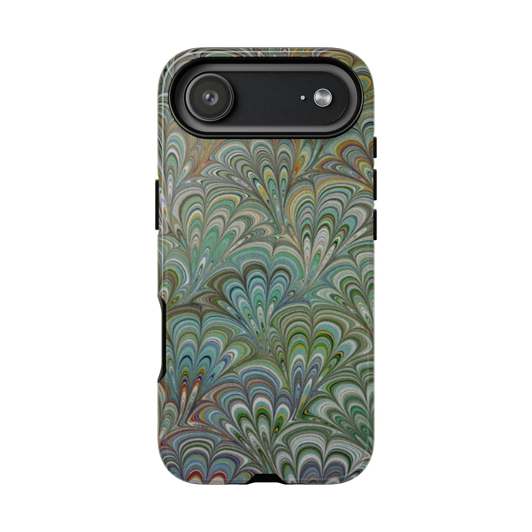 Green Peacock Marbled Phone Case — "Tough Cases" Ultra-Tough Protective Cover