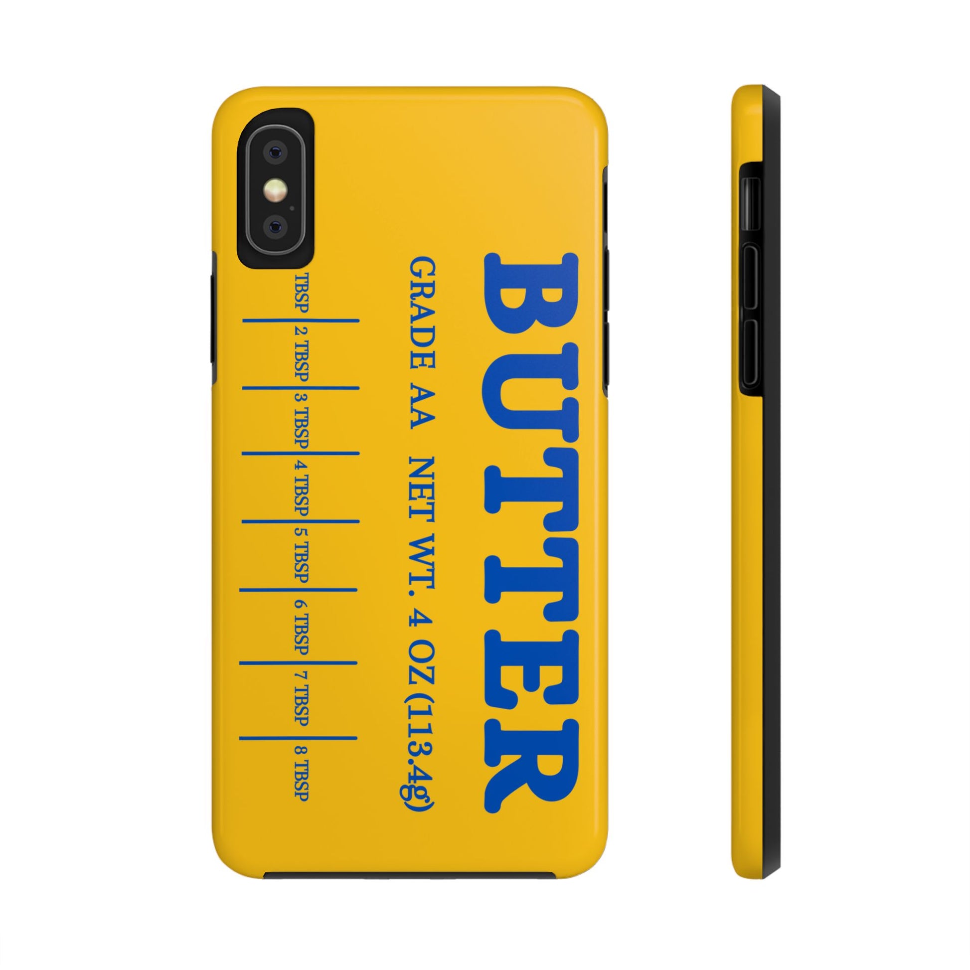 Butter Yellow Tough Phone Cases, Funny iPhone 16 Cover, Protective Case Gift for Techies, Yellow Phone Accessories, Unique Gift for Phone