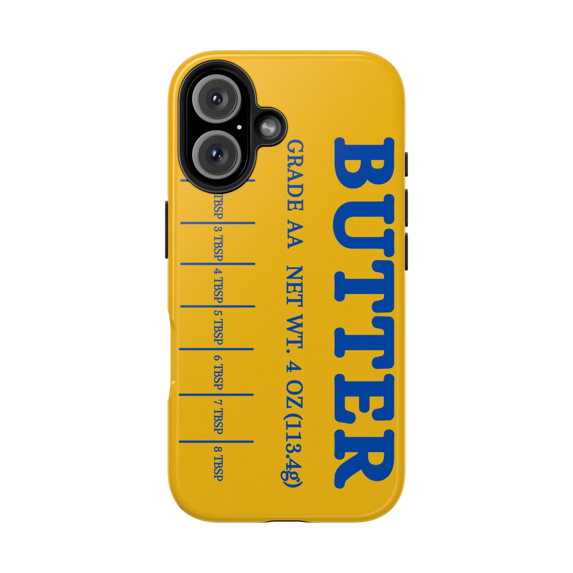 Butter Yellow Tough Phone Cases, Funny iPhone 16 Cover, Protective Case Gift for Techies, Yellow Phone Accessories, Unique Gift for Phone