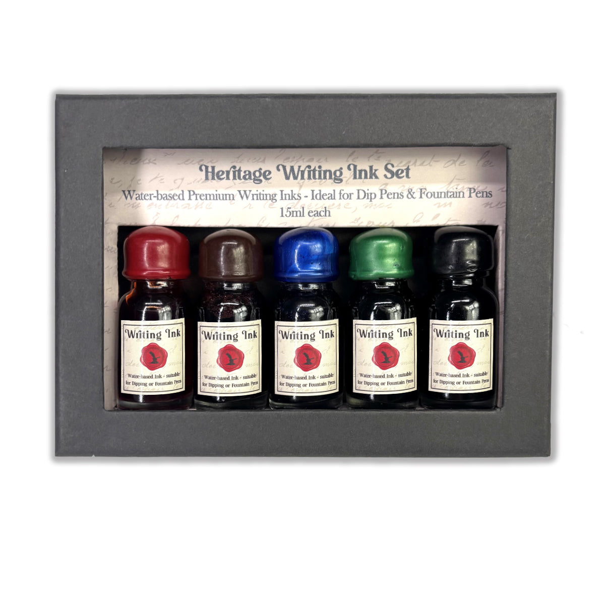 Heritage Apothecary Writing Ink Boxed Gift Set – Small Wax Seal Cap Jar (15ml / 0.5oz)