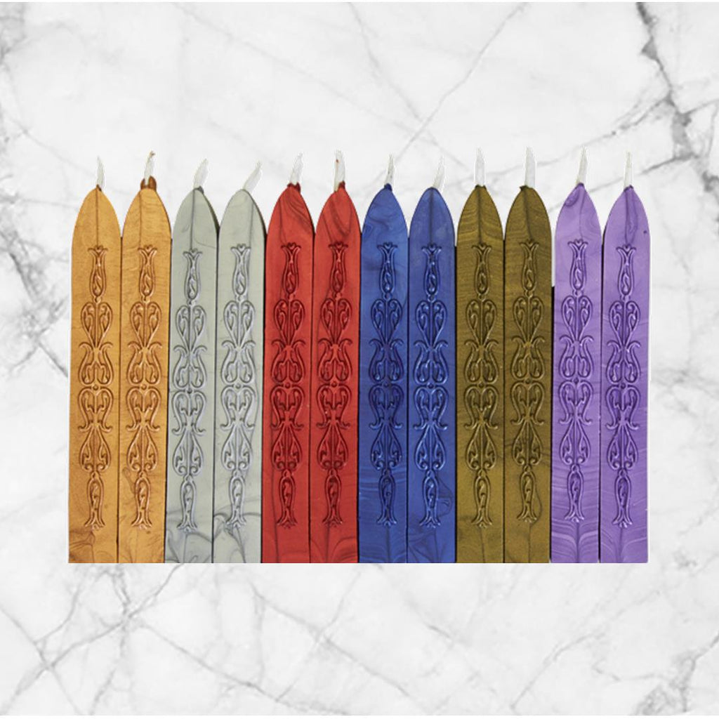 Metallics Premium Sealing Wax with wick- 12PK Saver Pack Assortment