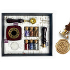 Bead Sealing Wax Kit with 6 colors Sealing Wax Beads, Melting Pot, Candle and Spoon