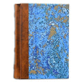 Leather & Marble Journal Book 5x7"- Italian Made-128 Lined sheets Leather Binding