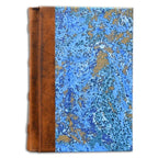 Leather & Marble Journal Book 5x7"- Italian Made-128 Lined sheets Leather Binding