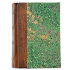 Leather & Marble Journal Book 5x7"- Italian Made-128 Lined sheets Leather Binding