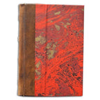 Leather & Marble Journal Book 5x7"- Italian Made-128 Lined sheets Leather Binding