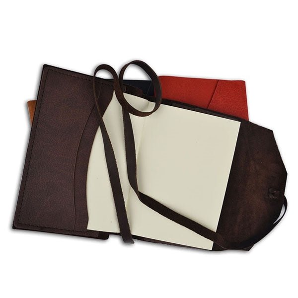 Leather Wrap Journal Italian made- Refillable-128 lined pages