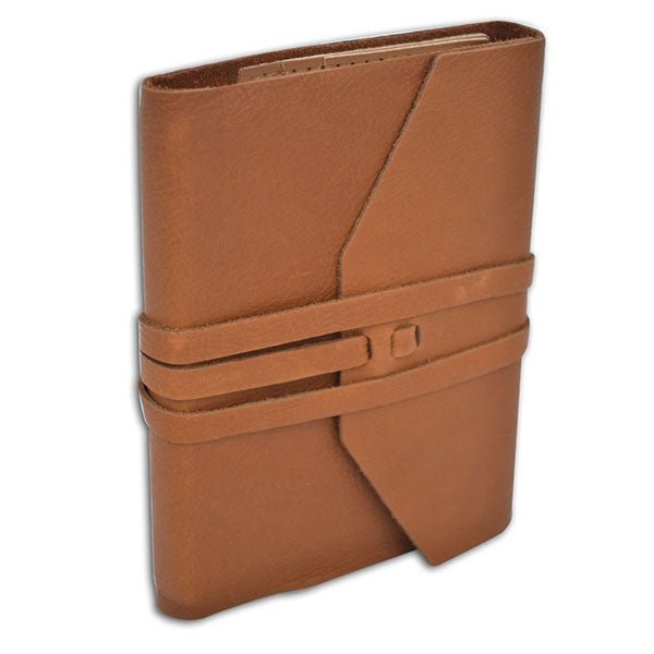 Leather Wrap Journal Italian made- Refillable-128 lined pages