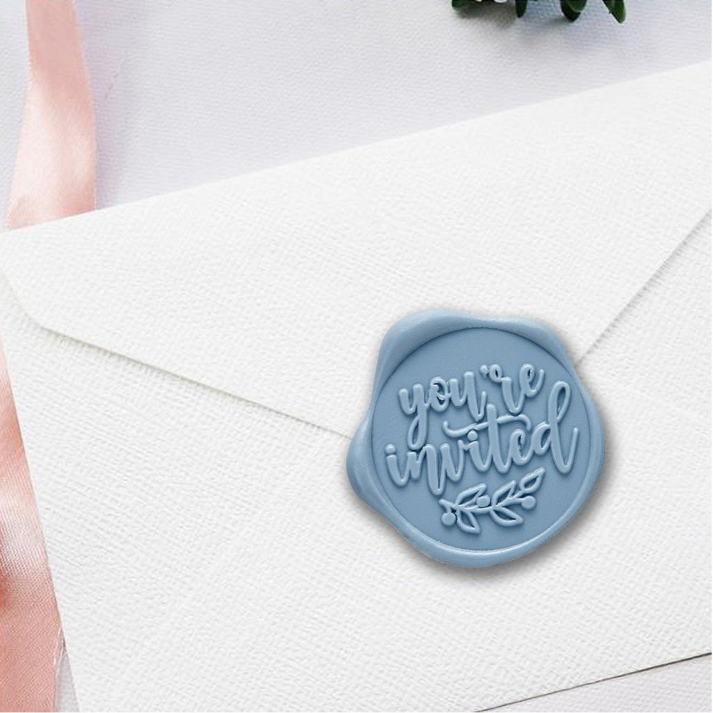 You're Invited Adhesive Wax Seal Quick-Ship Stickers 25PK-6 Colors