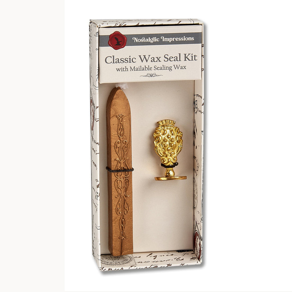 Celtic Knot Wax Seal Stamp – Vintage-Style Round Florentine Brass Stamp with Attached Handle
