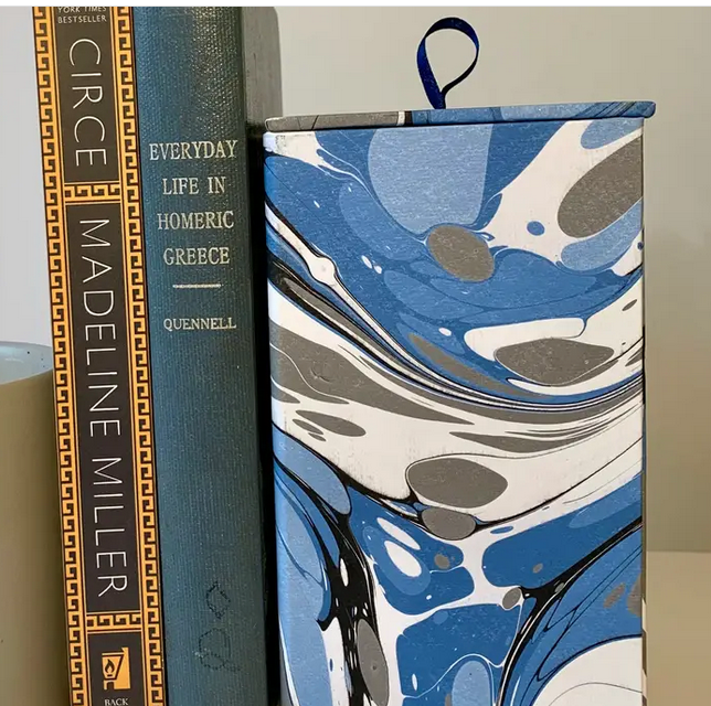 Italian Marbled Keepsake, Jewelry Box -Rotating Compartments