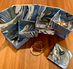 Italian Marbled Keepsake, Jewelry Box -Rotating Compartments