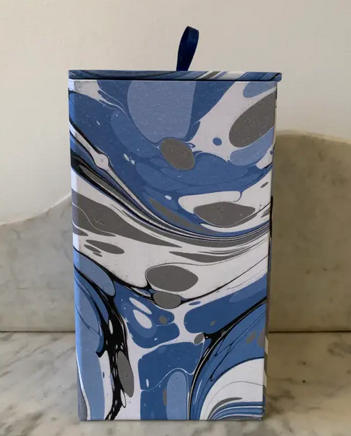 Italian Marbled Keepsake, Jewelry Box -Rotating Compartments