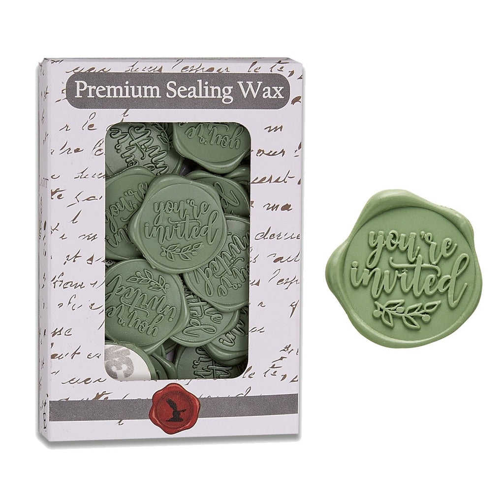 You're Invited Adhesive Wax Seal Quick-Ship Stickers 25PK-6 Colors