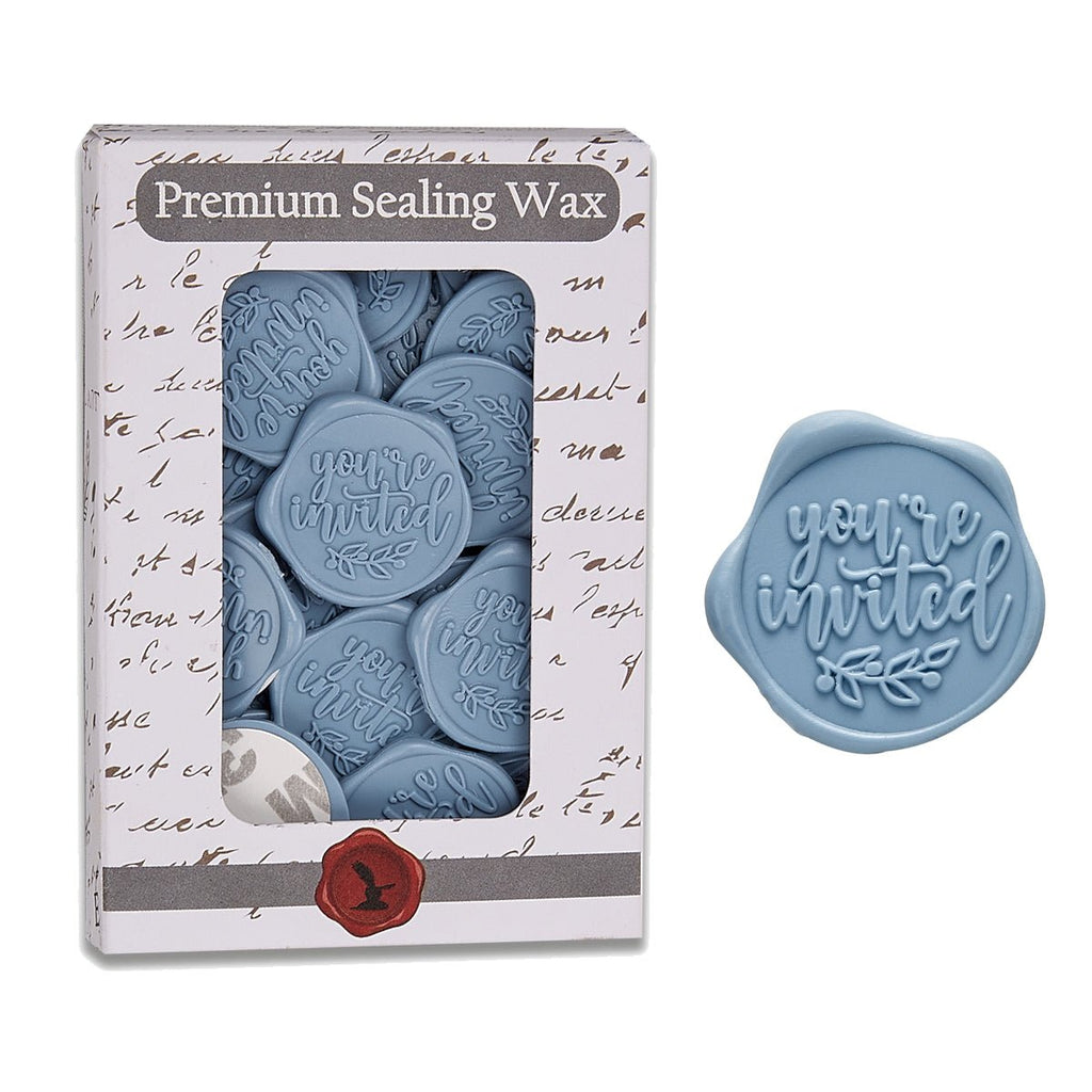 You're Invited Adhesive Wax Seal Quick-Ship Stickers 25PK-6 Colors