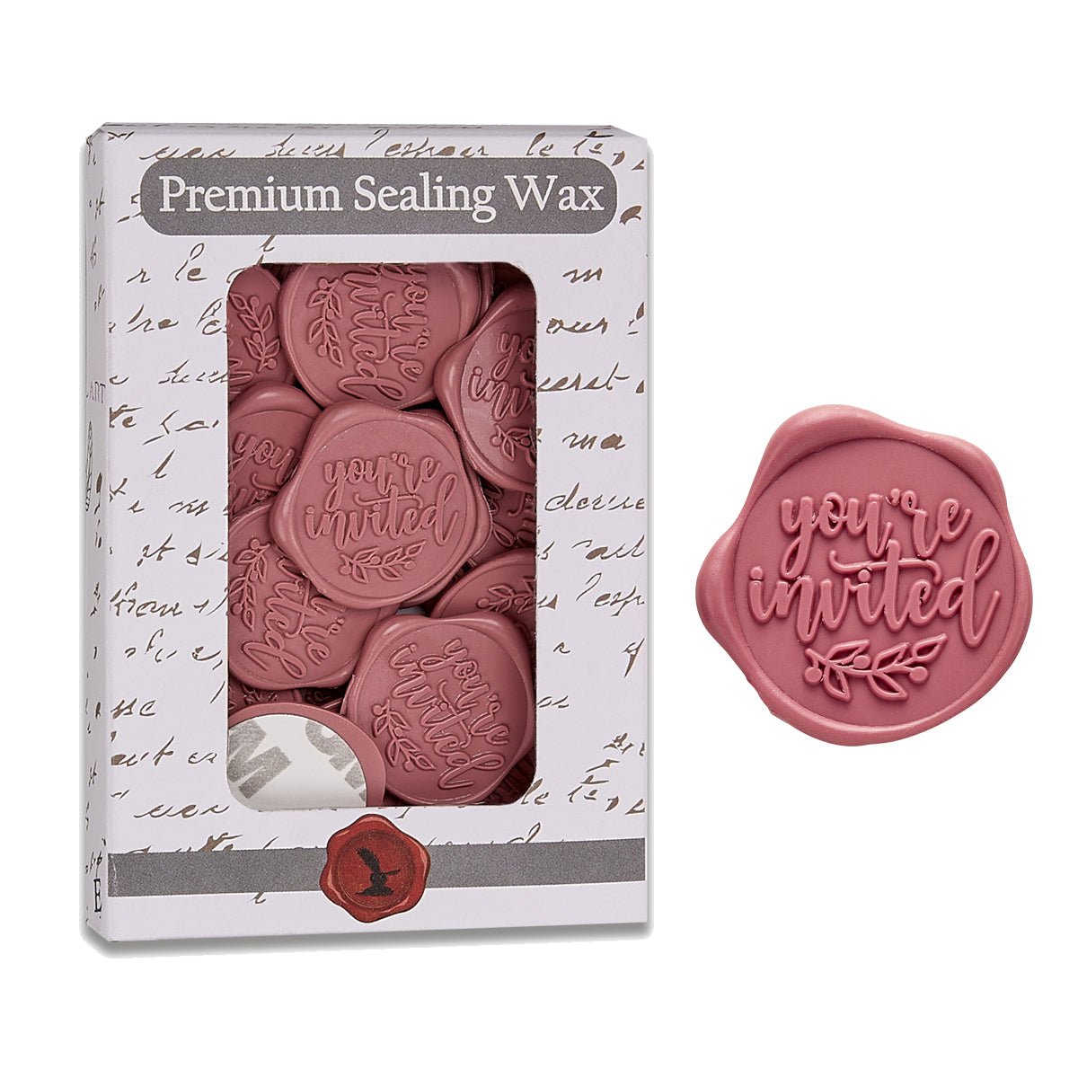 You're Invited Adhesive Wax Seal Quick-Ship Stickers 25PK-6 Colors