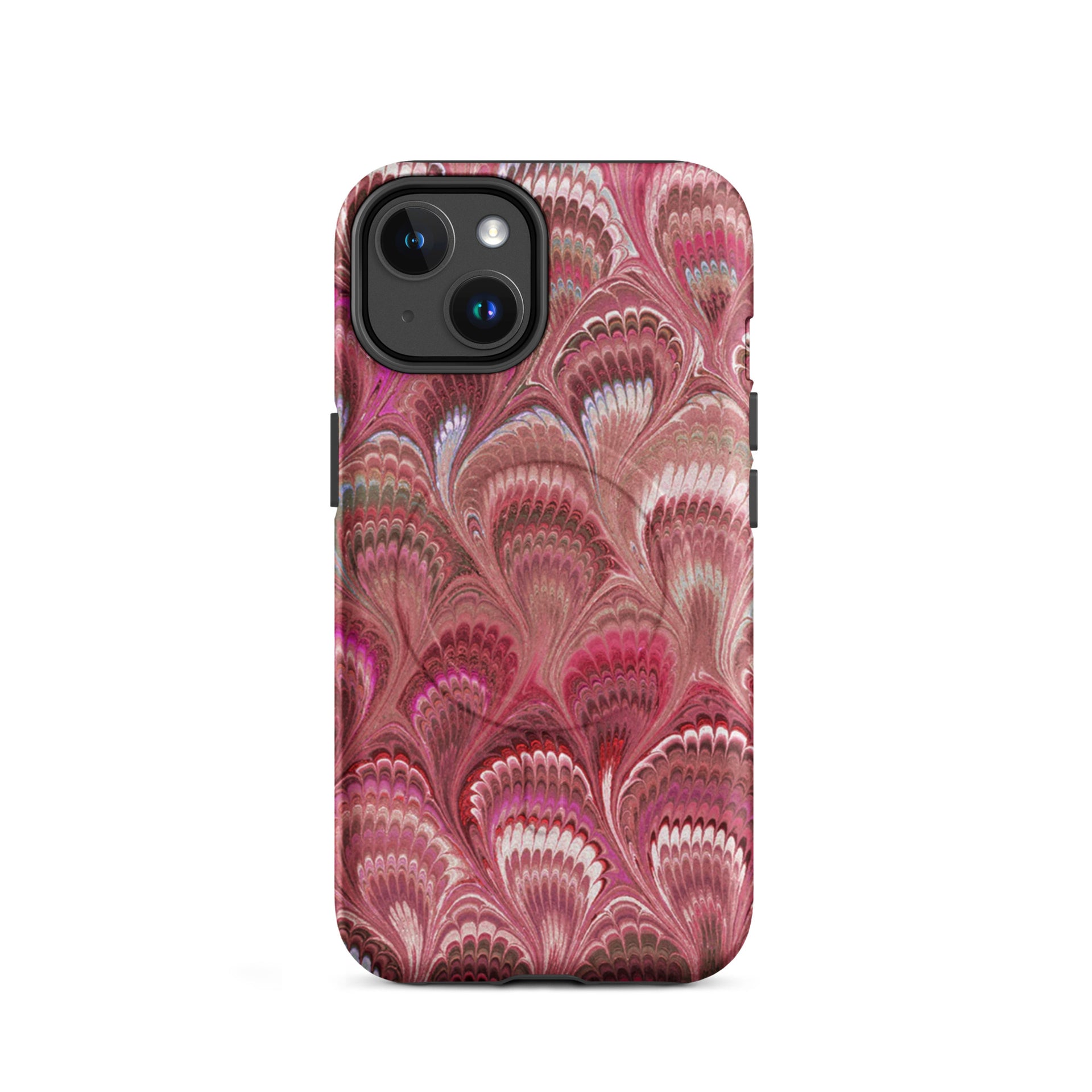 Bright Pink Feather Marbled Italian Design MagSafe® dual layer phone c – Thrive Creative Bright Pink Feather Marbled Italian Design MagSafe® dual layer phone c – Thrive Creative