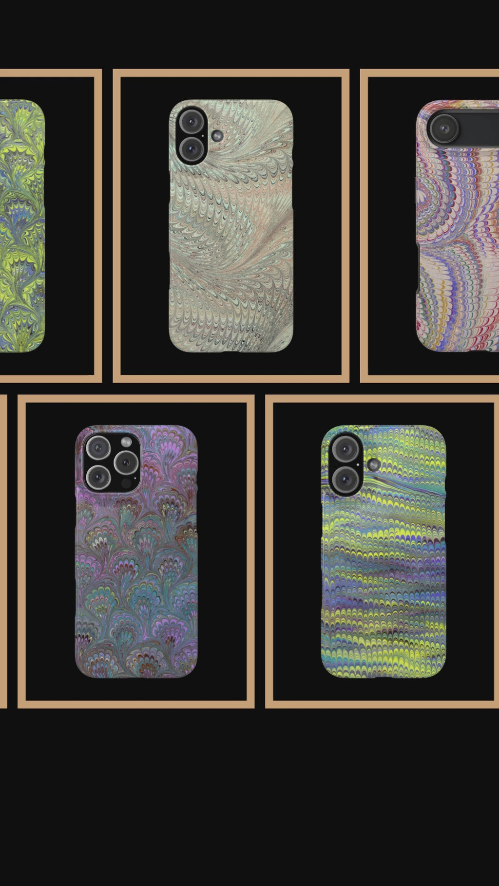 Marbled Swirl Tough Phone Case - Red Rust Orange Fall Colors, Heavy Duty Case. Alternative: Protective Phone Cover, Durable Smartphone Case,