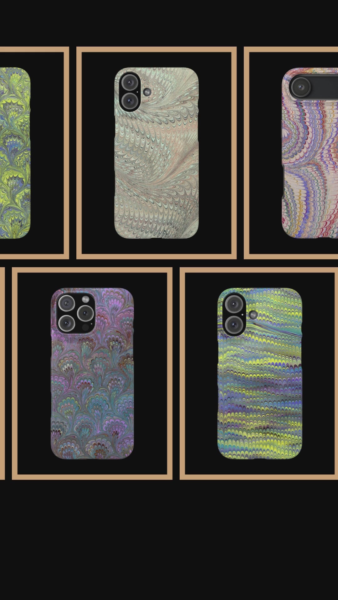 Marbled Swirl Tough Phone Case - Red Rust Orange Fall Colors, Heavy Duty Case. Alternative: Protective Phone Cover, Durable Smartphone Case,